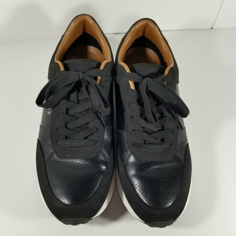 GUESS Obvio Shoes Men's 12 Lace Up Fashion Jogger Sneakers Faux Leather Suede